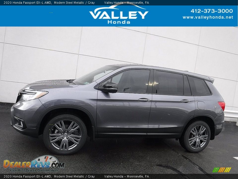 2020 Honda Passport EX-L AWD Modern Steel Metallic / Gray Photo #2