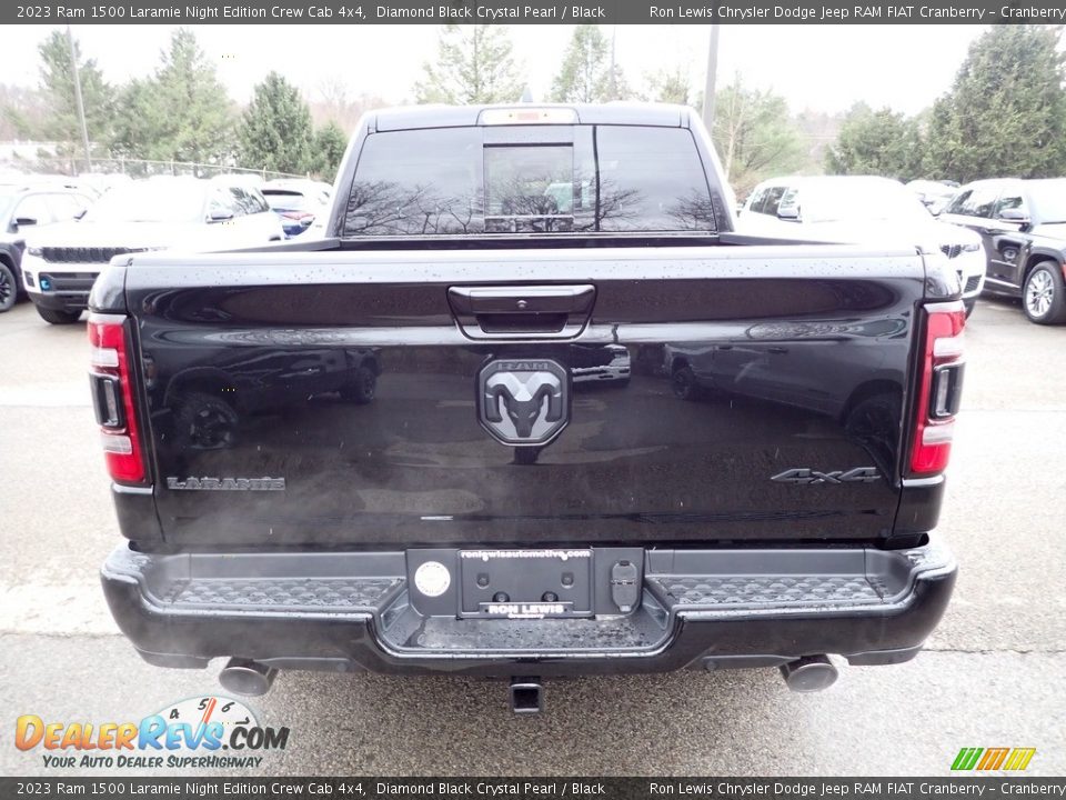 2023 Ram 1500 Laramie Night Edition Crew Cab 4x4 Diamond Black Crystal Pearl / Black Photo #4