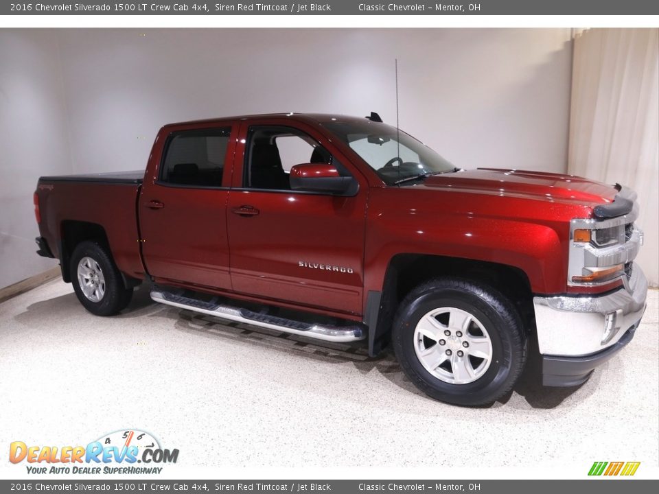 2016 Chevrolet Silverado 1500 LT Crew Cab 4x4 Siren Red Tintcoat / Jet Black Photo #1