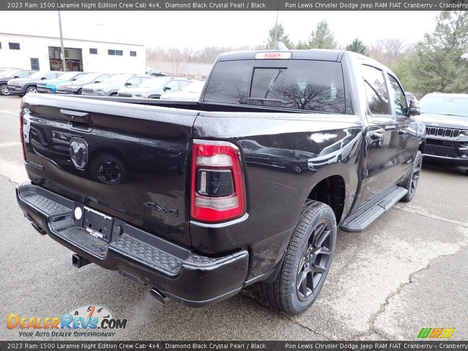 2023 Ram 1500 Laramie Night Edition Crew Cab 4x4 Diamond Black Crystal Pearl / Black Photo #5