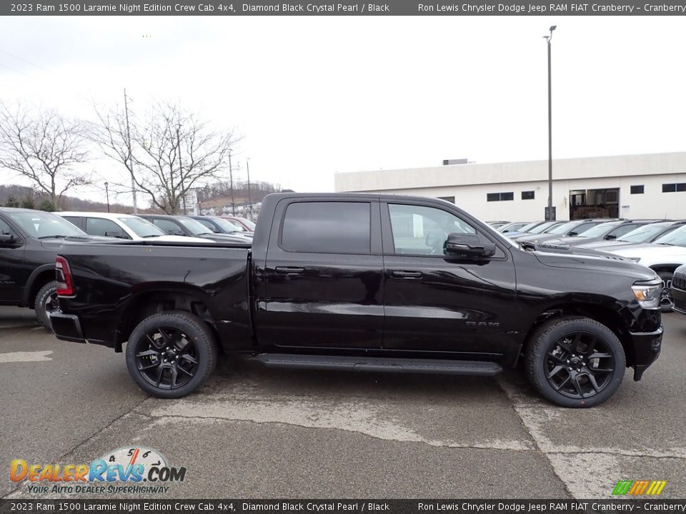 2023 Ram 1500 Laramie Night Edition Crew Cab 4x4 Diamond Black Crystal Pearl / Black Photo #6