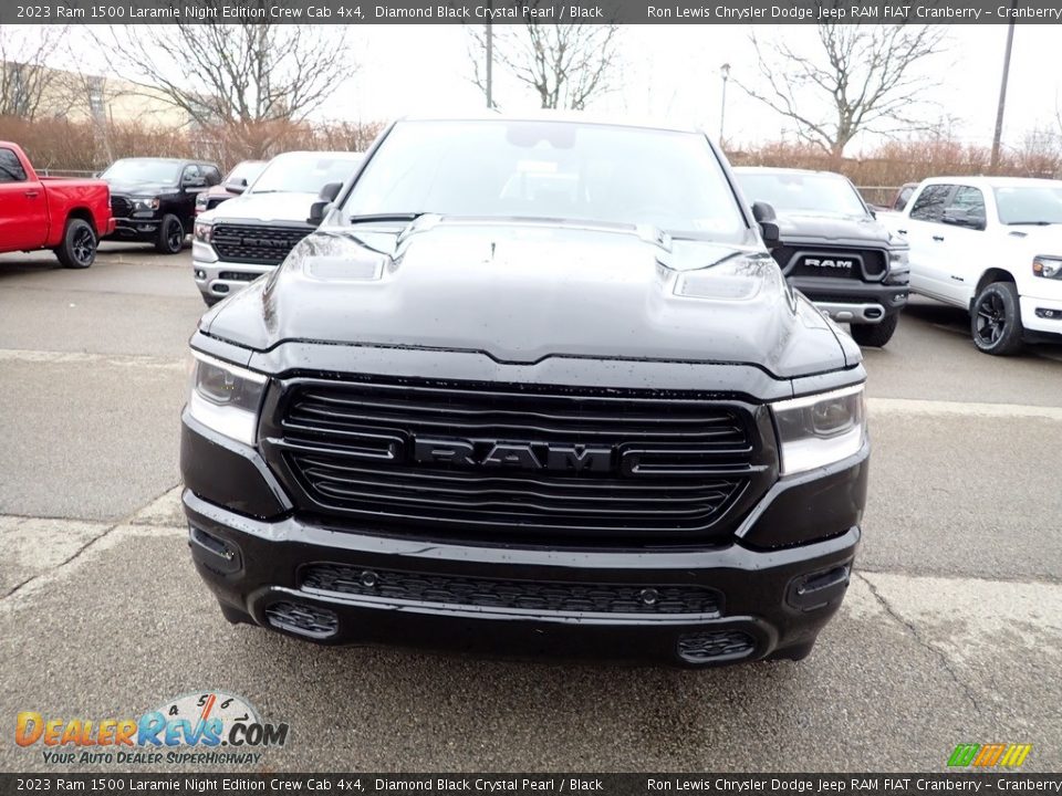 2023 Ram 1500 Laramie Night Edition Crew Cab 4x4 Diamond Black Crystal Pearl / Black Photo #8