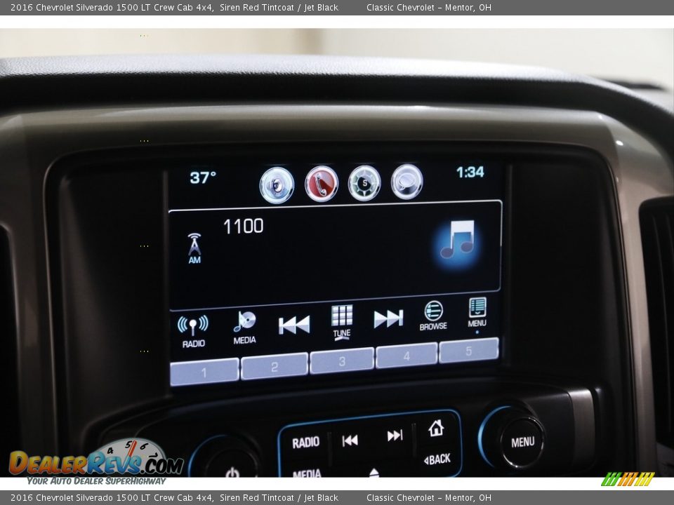 2016 Chevrolet Silverado 1500 LT Crew Cab 4x4 Siren Red Tintcoat / Jet Black Photo #11