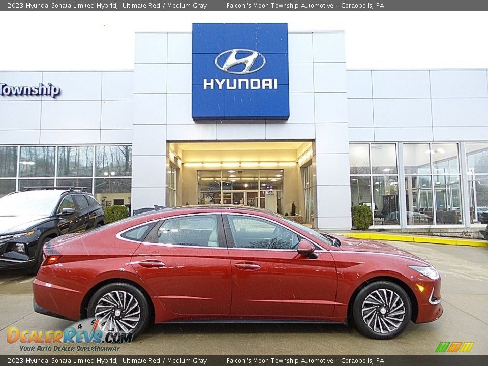 Ultimate Red 2023 Hyundai Sonata Limited Hybrid Photo #1