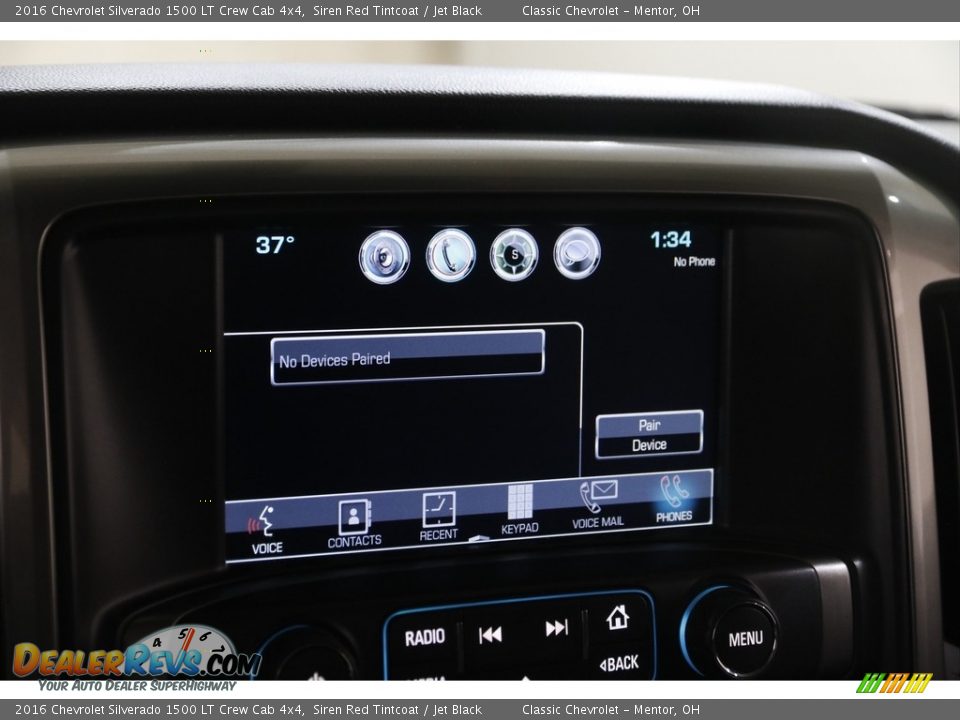 2016 Chevrolet Silverado 1500 LT Crew Cab 4x4 Siren Red Tintcoat / Jet Black Photo #12