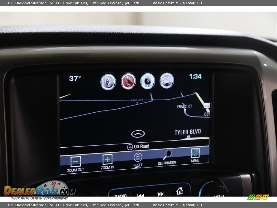 2016 Chevrolet Silverado 1500 LT Crew Cab 4x4 Siren Red Tintcoat / Jet Black Photo #13