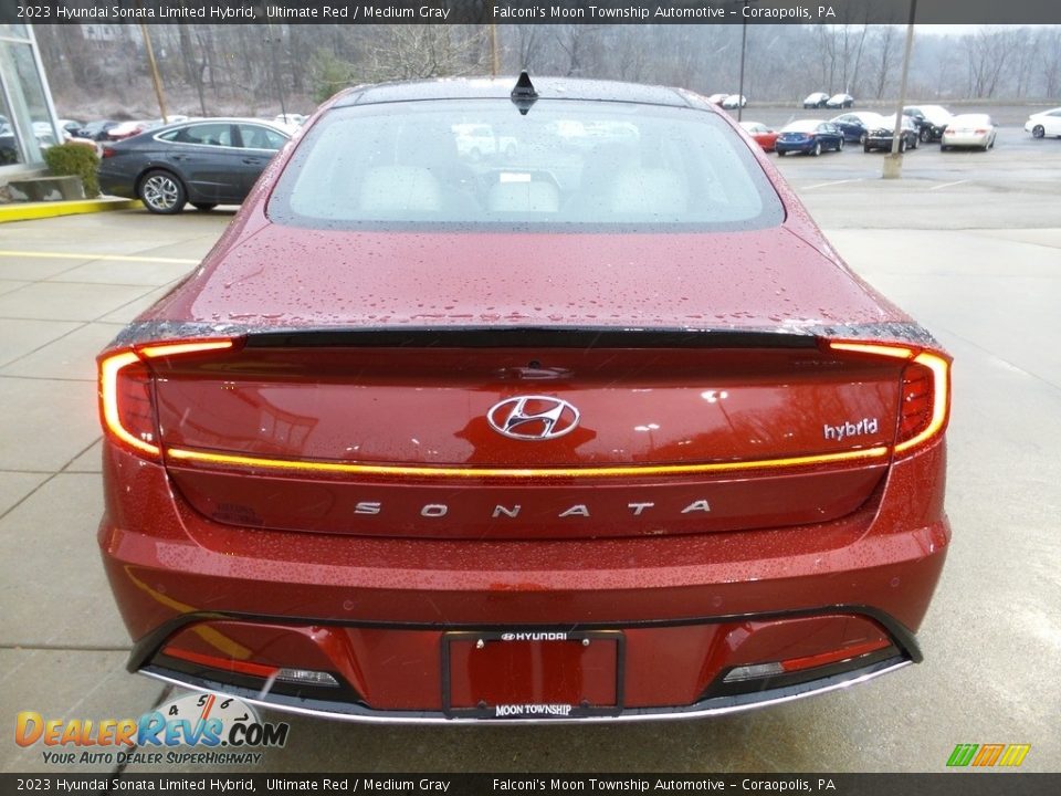 2023 Hyundai Sonata Limited Hybrid Ultimate Red / Medium Gray Photo #3