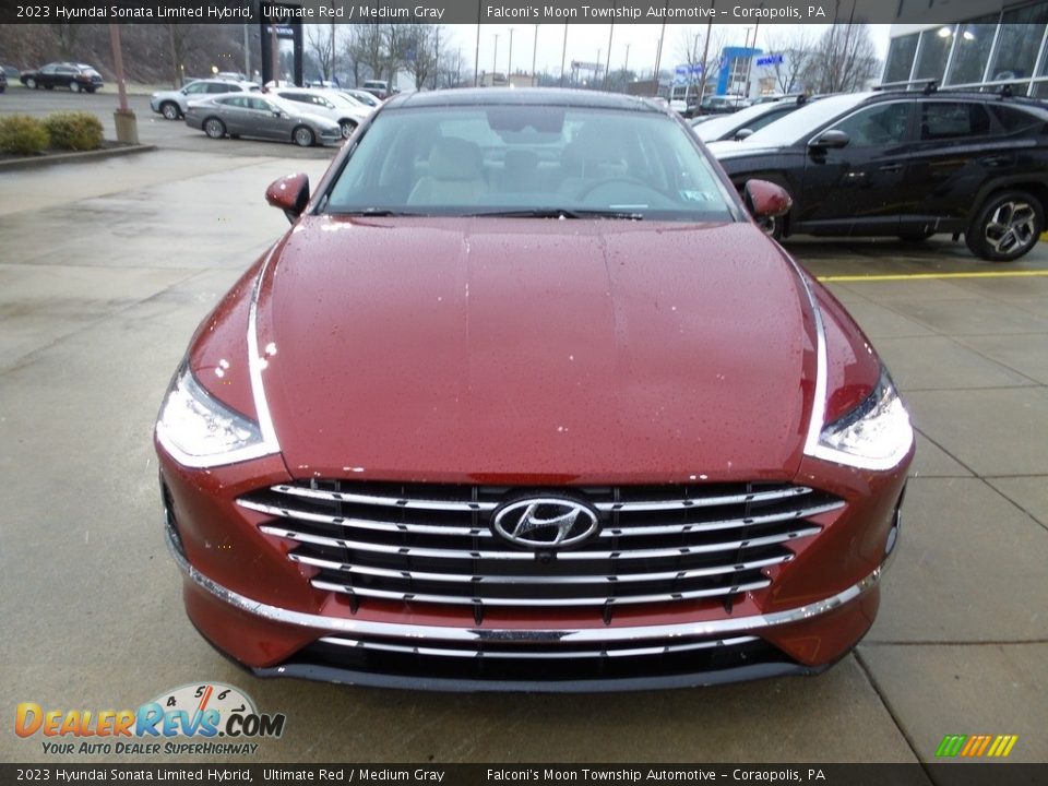 2023 Hyundai Sonata Limited Hybrid Ultimate Red / Medium Gray Photo #7