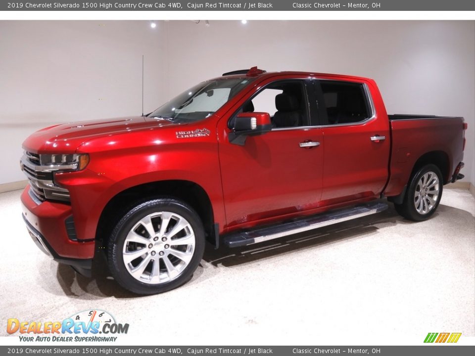 2019 Chevrolet Silverado 1500 High Country Crew Cab 4WD Cajun Red Tintcoat / Jet Black Photo #3