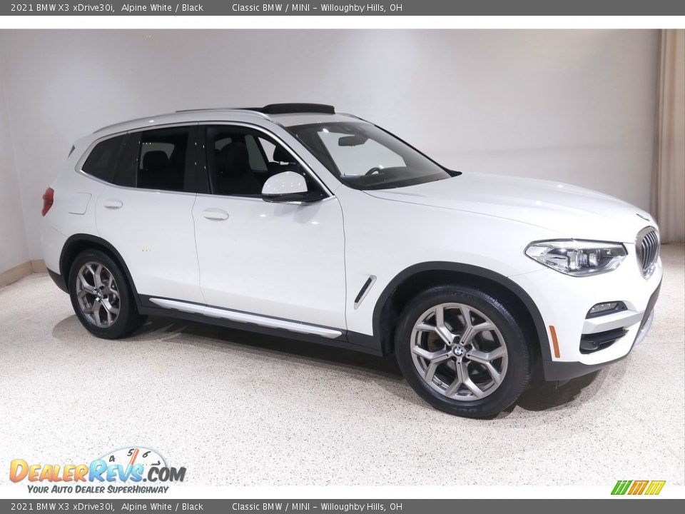 2021 BMW X3 xDrive30i Alpine White / Black Photo #1