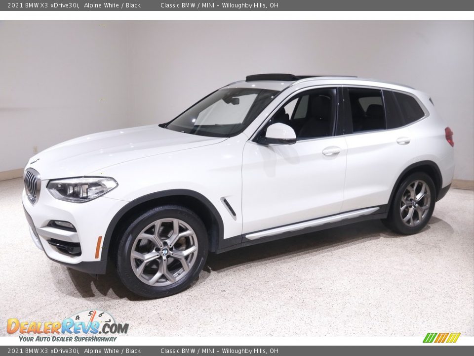 2021 BMW X3 xDrive30i Alpine White / Black Photo #3