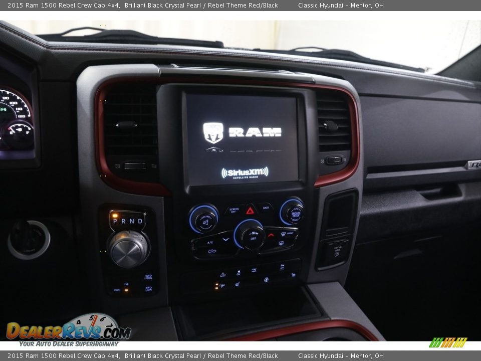 2015 Ram 1500 Rebel Crew Cab 4x4 Brilliant Black Crystal Pearl / Rebel Theme Red/Black Photo #9