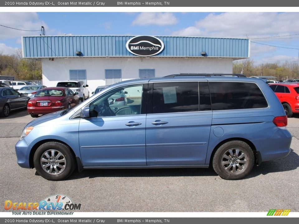 2010 Honda Odyssey EX-L Ocean Mist Metallic / Gray Photo #2