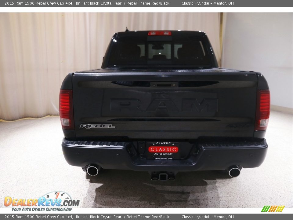 2015 Ram 1500 Rebel Crew Cab 4x4 Brilliant Black Crystal Pearl / Rebel Theme Red/Black Photo #21