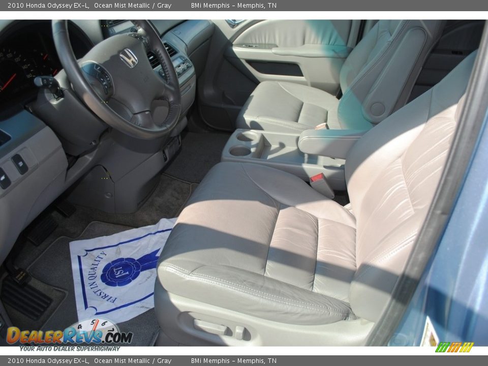 2010 Honda Odyssey EX-L Ocean Mist Metallic / Gray Photo #11