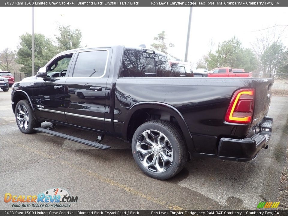 2023 Ram 1500 Limited Crew Cab 4x4 Diamond Black Crystal Pearl / Black Photo #3