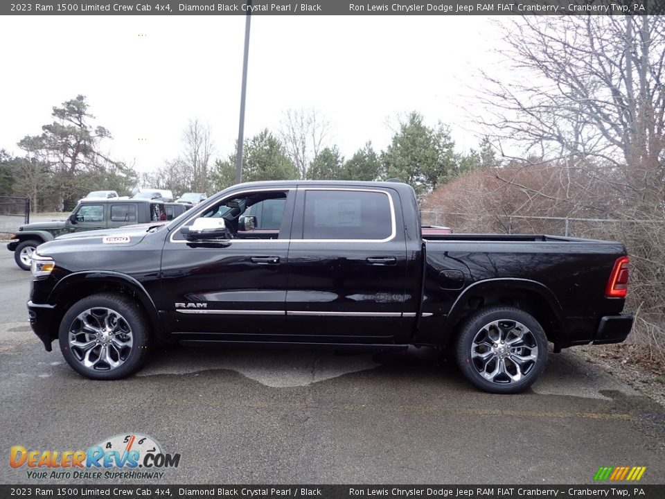 2023 Ram 1500 Limited Crew Cab 4x4 Diamond Black Crystal Pearl / Black Photo #4