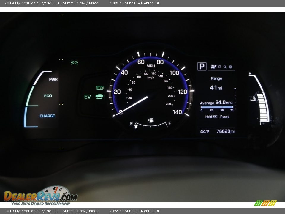 2019 Hyundai Ioniq Hybrid Blue Gauges Photo #8