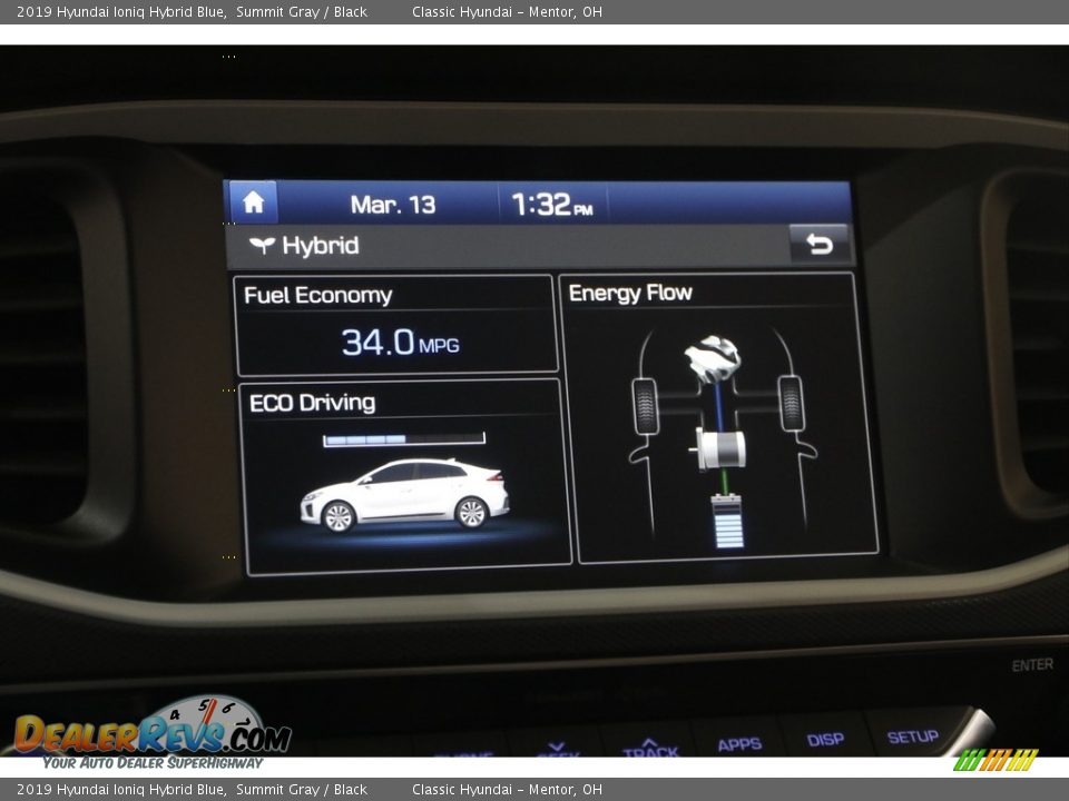 2019 Hyundai Ioniq Hybrid Blue Summit Gray / Black Photo #11