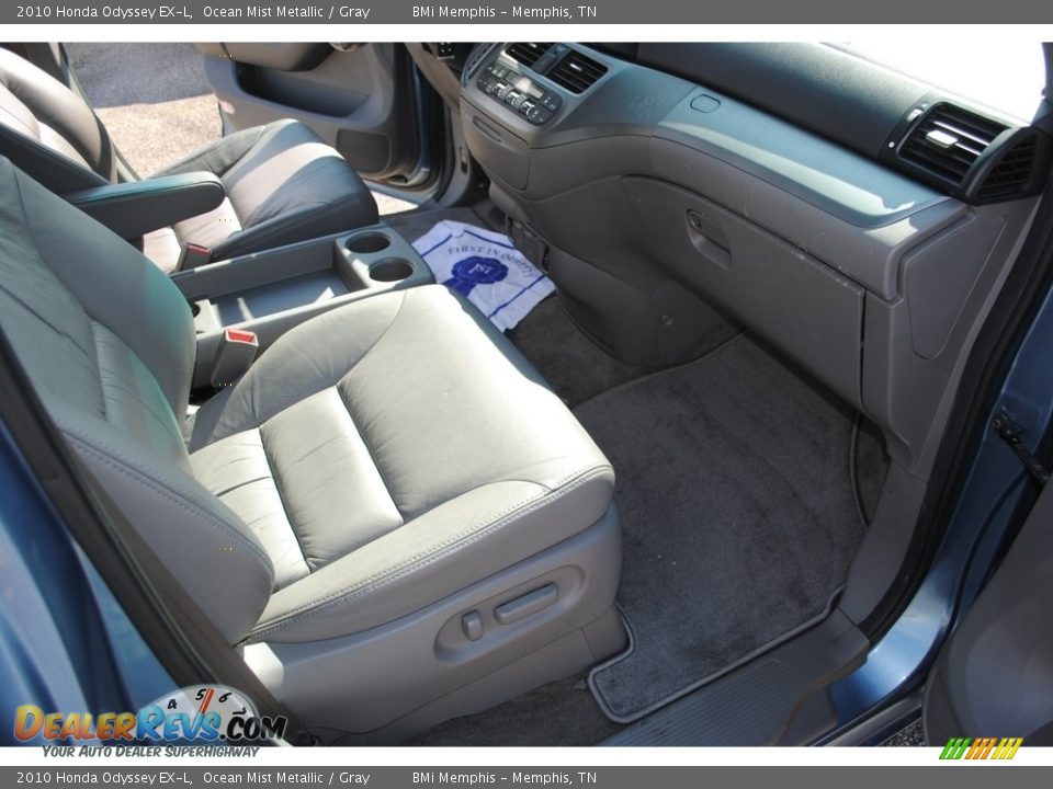 2010 Honda Odyssey EX-L Ocean Mist Metallic / Gray Photo #24