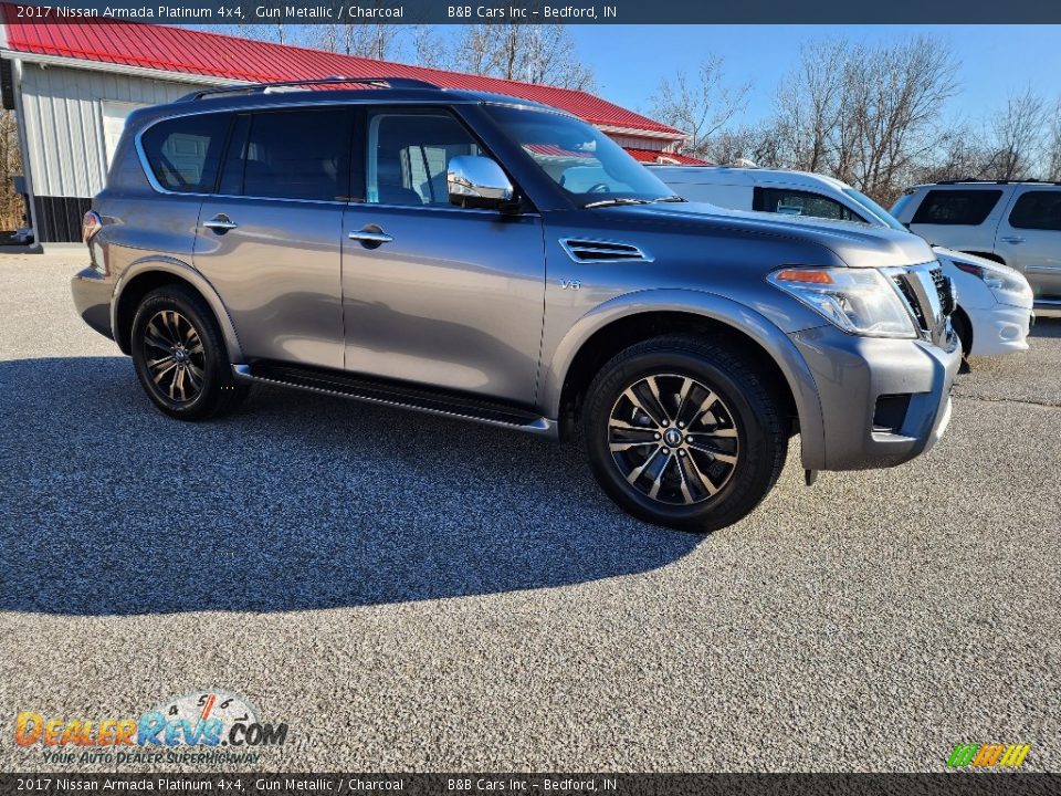 2017 Nissan Armada Platinum 4x4 Gun Metallic / Charcoal Photo #1