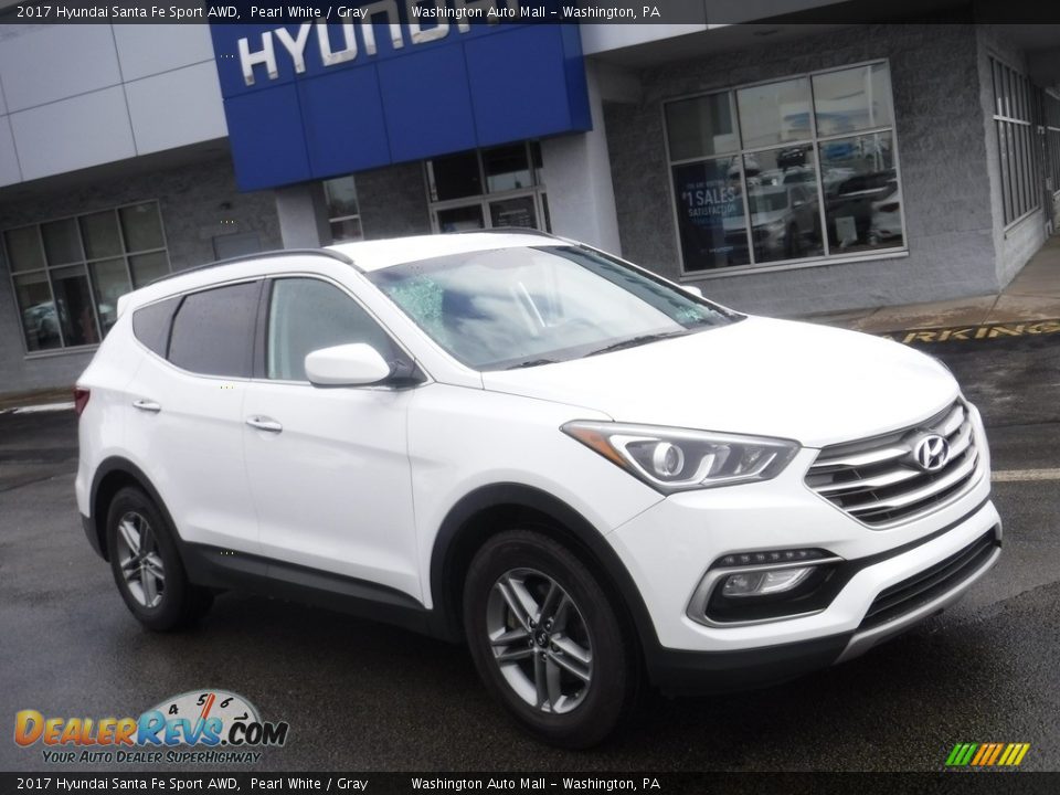 2017 Hyundai Santa Fe Sport AWD Pearl White / Gray Photo #1