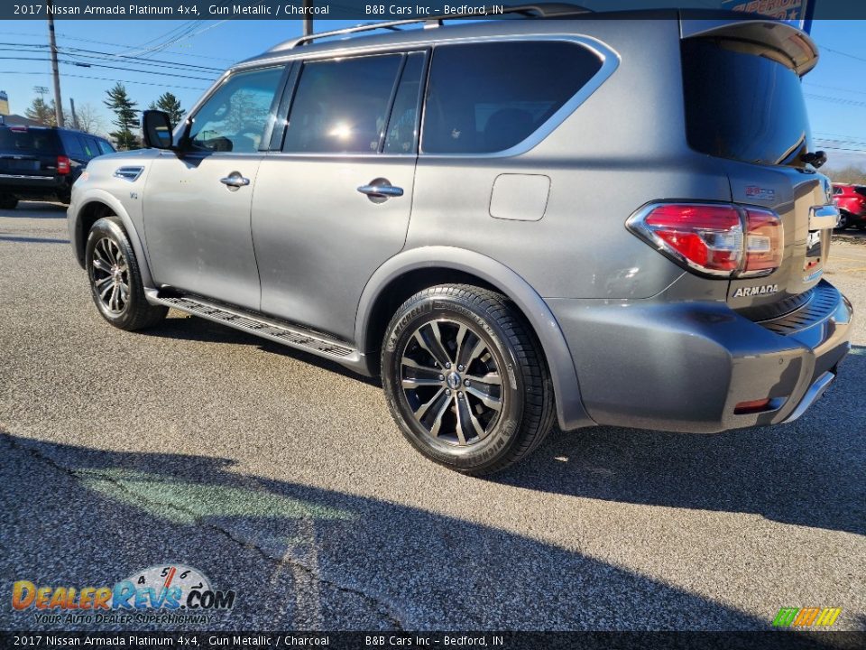 2017 Nissan Armada Platinum 4x4 Gun Metallic / Charcoal Photo #6