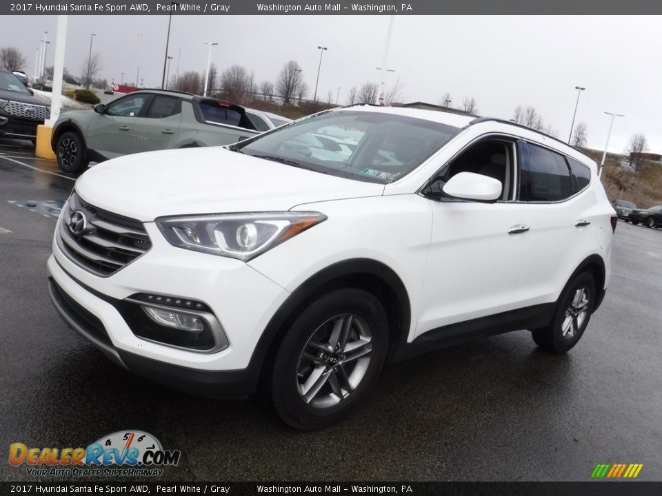 2017 Hyundai Santa Fe Sport AWD Pearl White / Gray Photo #5