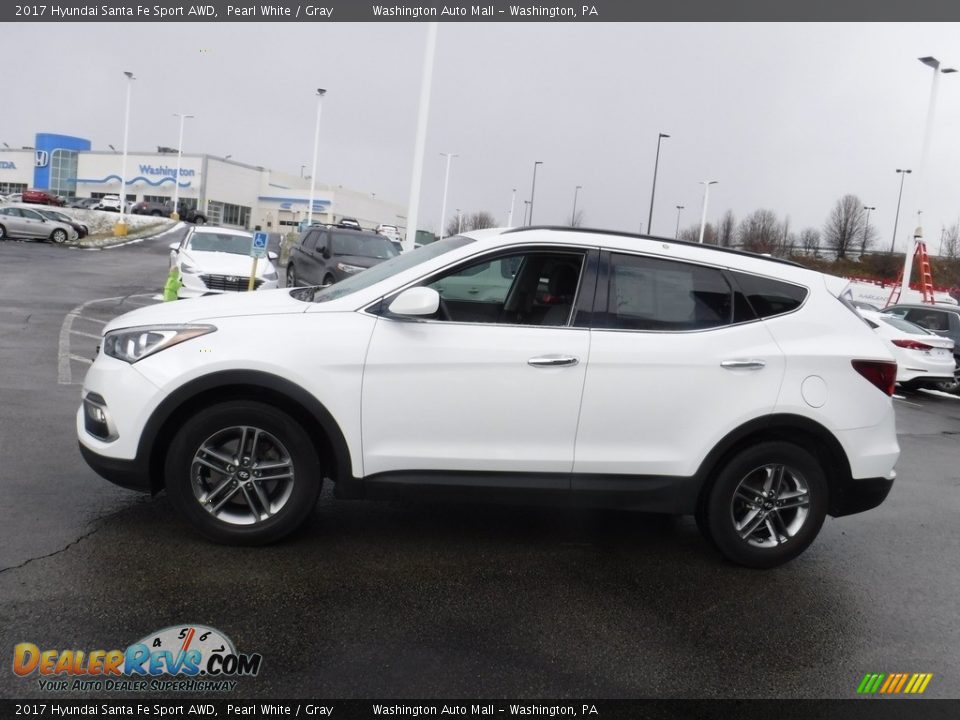 2017 Hyundai Santa Fe Sport AWD Pearl White / Gray Photo #6