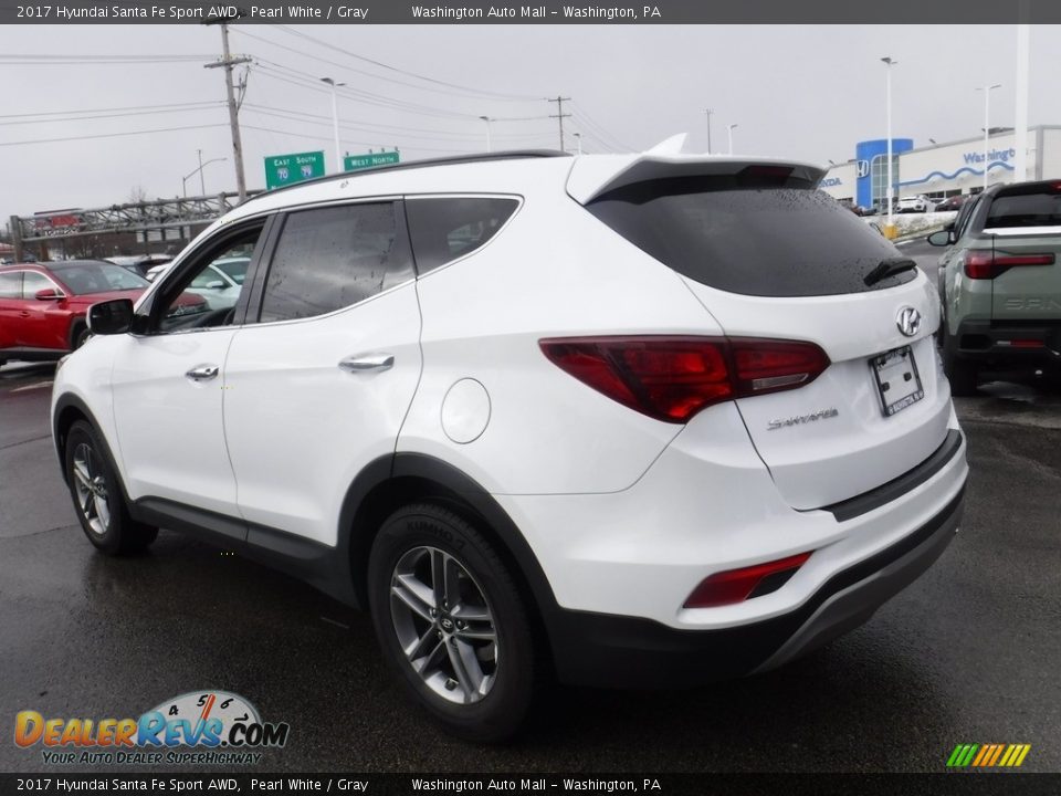 2017 Hyundai Santa Fe Sport AWD Pearl White / Gray Photo #7