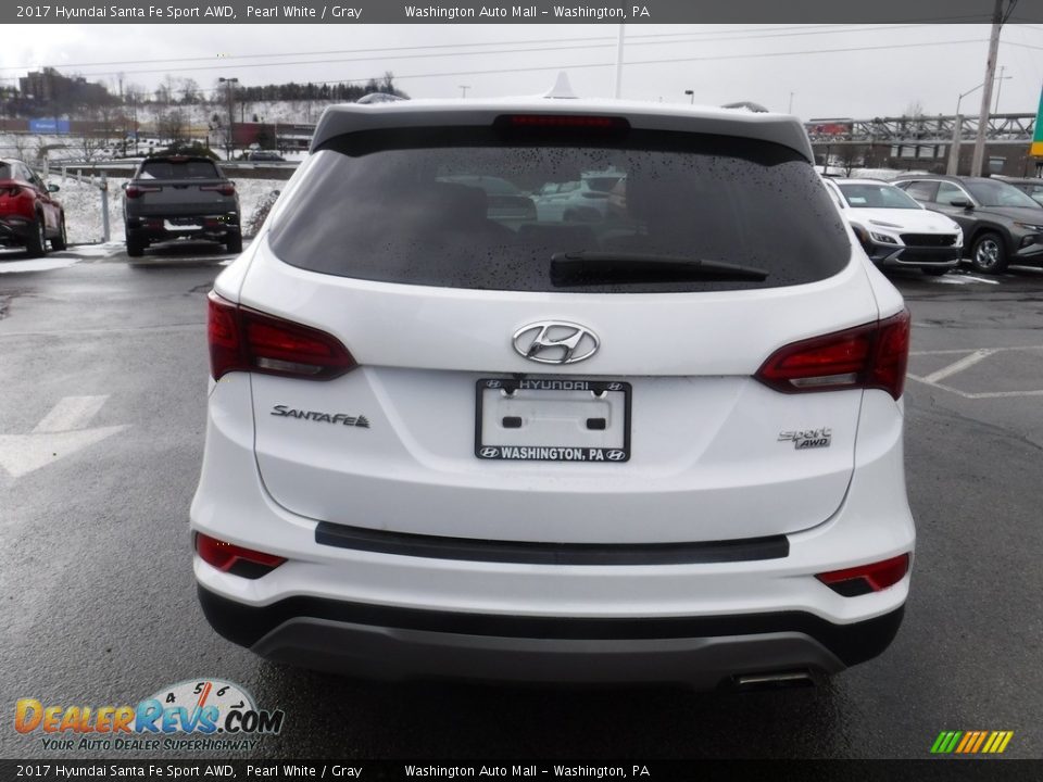 2017 Hyundai Santa Fe Sport AWD Pearl White / Gray Photo #8