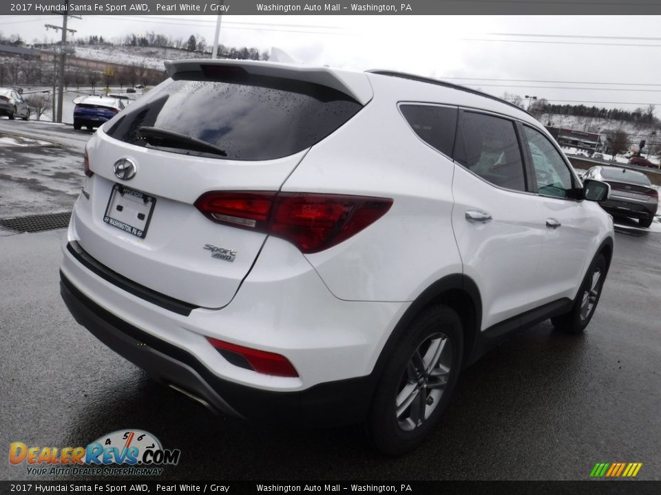 2017 Hyundai Santa Fe Sport AWD Pearl White / Gray Photo #9