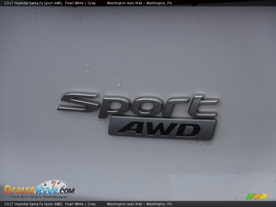 2017 Hyundai Santa Fe Sport AWD Pearl White / Gray Photo #10