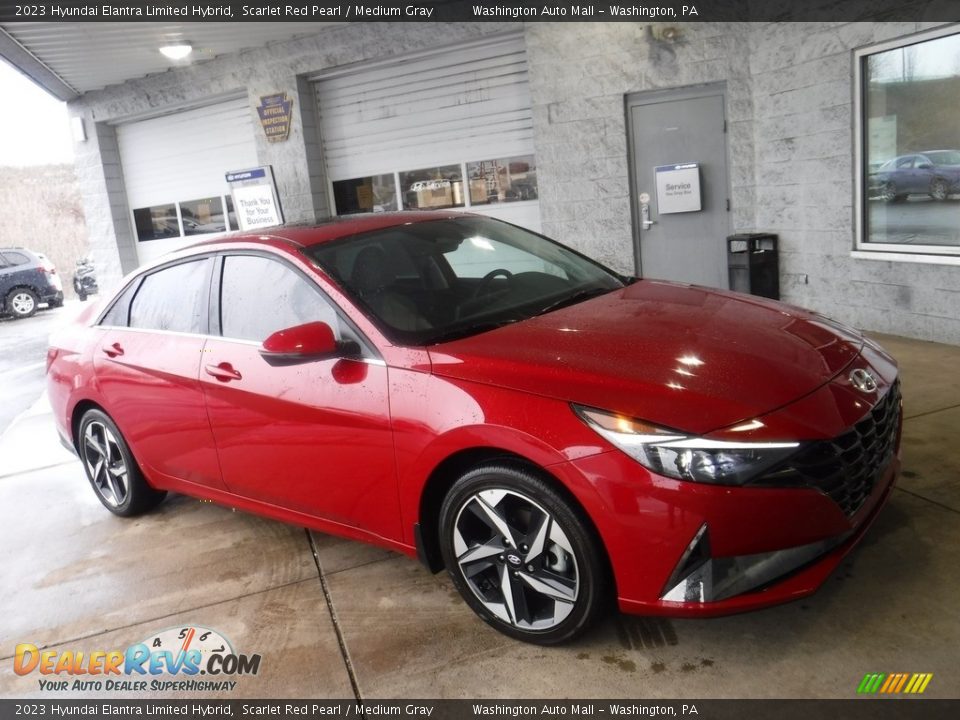 2023 Hyundai Elantra Limited Hybrid Scarlet Red Pearl / Medium Gray Photo #1