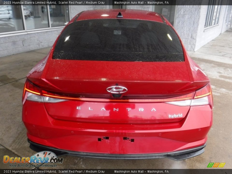 2023 Hyundai Elantra Limited Hybrid Scarlet Red Pearl / Medium Gray Photo #9