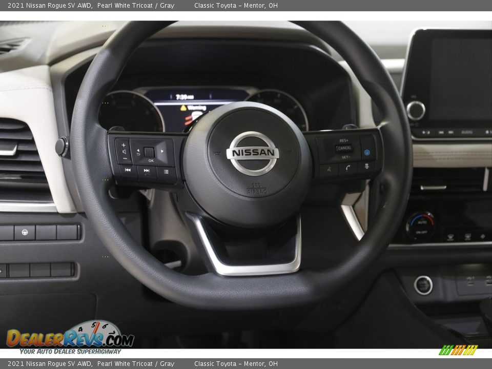 2021 Nissan Rogue SV AWD Pearl White Tricoat / Gray Photo #7