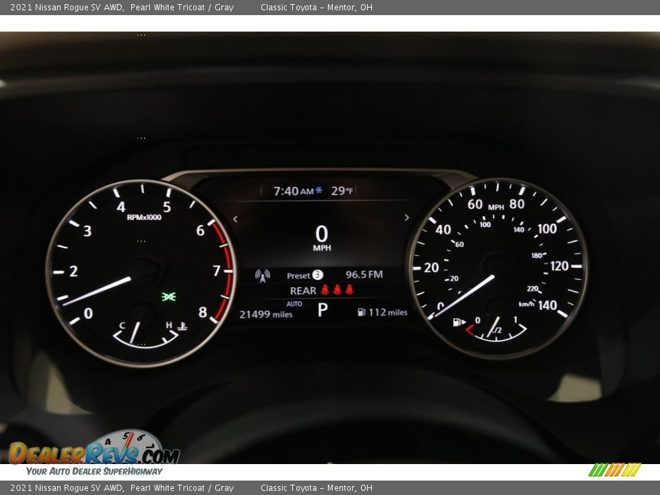 2021 Nissan Rogue SV AWD Pearl White Tricoat / Gray Photo #8