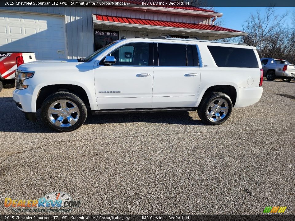 2015 Chevrolet Suburban LTZ 4WD Summit White / Cocoa/Mahogany Photo #1