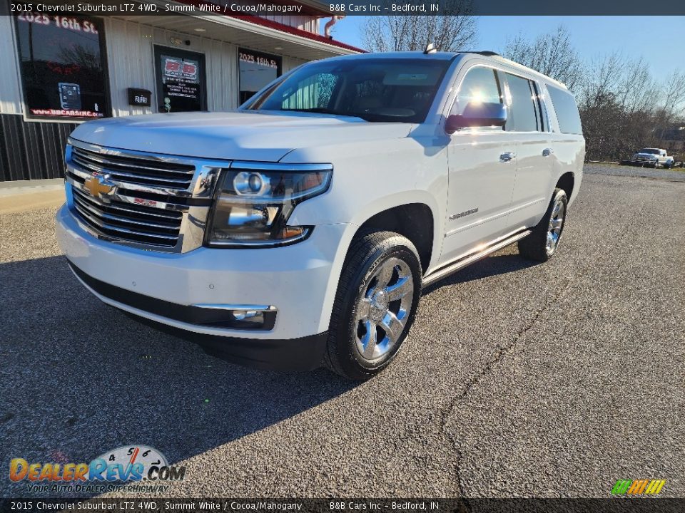 2015 Chevrolet Suburban LTZ 4WD Summit White / Cocoa/Mahogany Photo #7