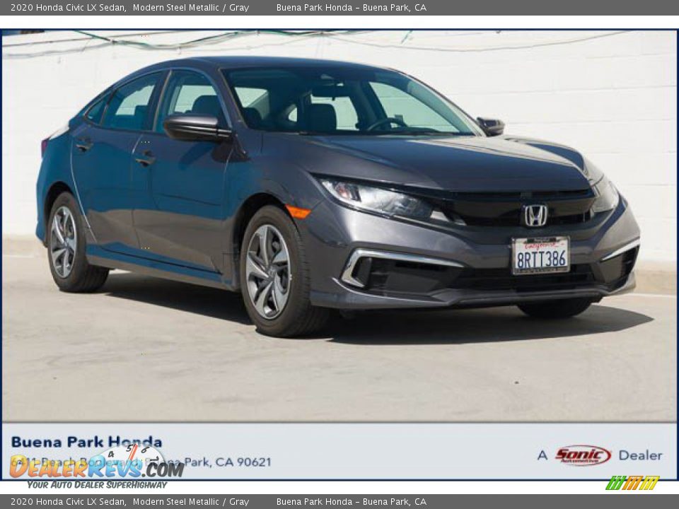 2020 Honda Civic LX Sedan Modern Steel Metallic / Gray Photo #1