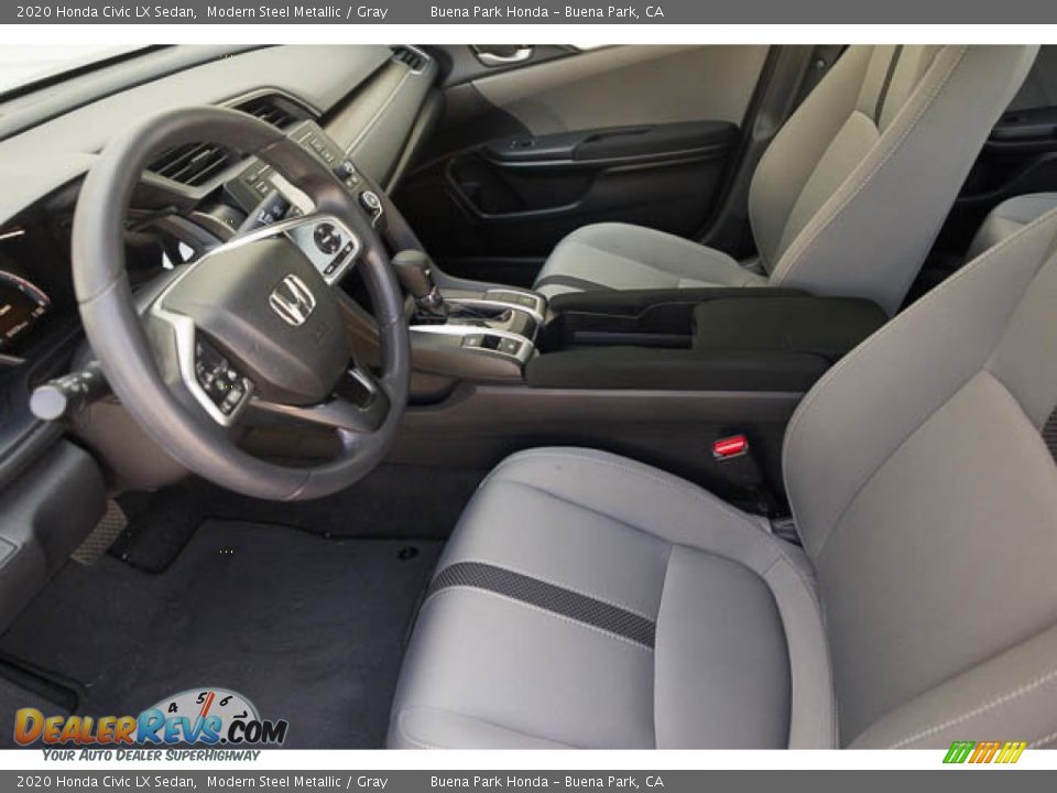 2020 Honda Civic LX Sedan Modern Steel Metallic / Gray Photo #3