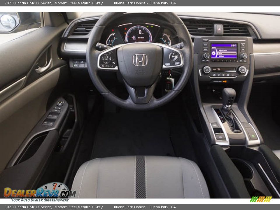 2020 Honda Civic LX Sedan Modern Steel Metallic / Gray Photo #5