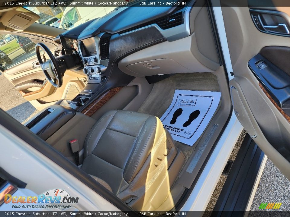 2015 Chevrolet Suburban LTZ 4WD Summit White / Cocoa/Mahogany Photo #30