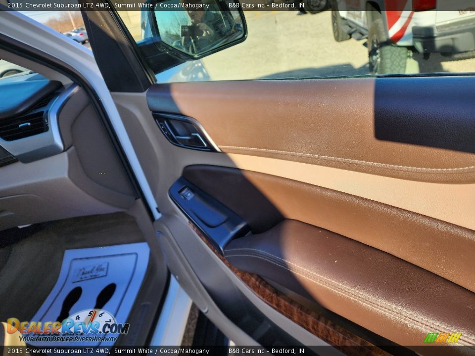 2015 Chevrolet Suburban LTZ 4WD Summit White / Cocoa/Mahogany Photo #31