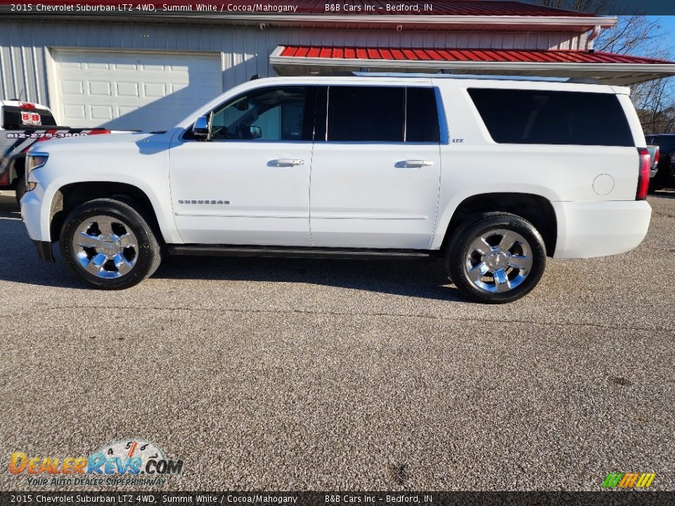 2015 Chevrolet Suburban LTZ 4WD Summit White / Cocoa/Mahogany Photo #35