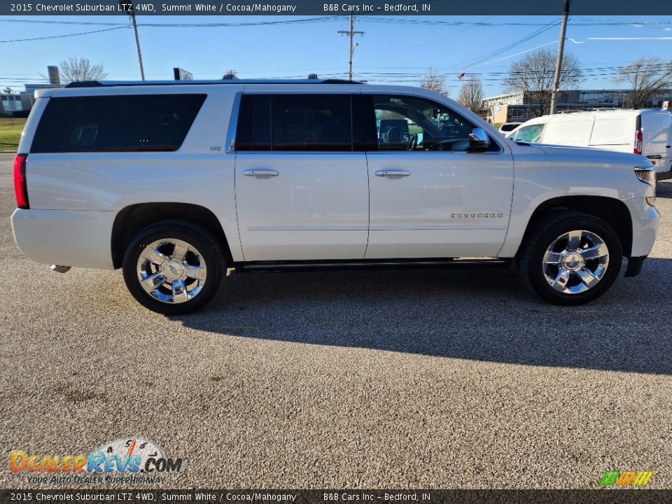 2015 Chevrolet Suburban LTZ 4WD Summit White / Cocoa/Mahogany Photo #36