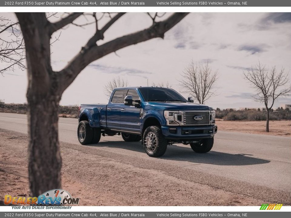 2022 Ford F350 Super Duty Platinum Crew Cab 4x4 Atlas Blue / Dark Marsala Photo #1