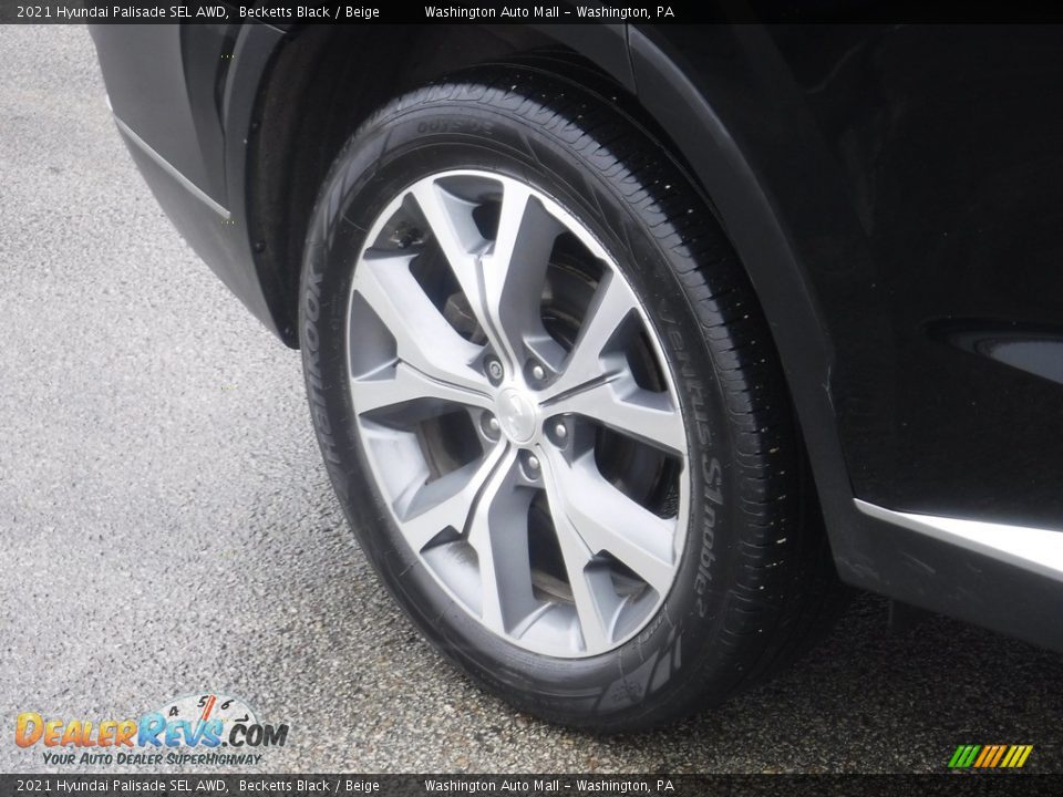 2021 Hyundai Palisade SEL AWD Becketts Black / Beige Photo #3