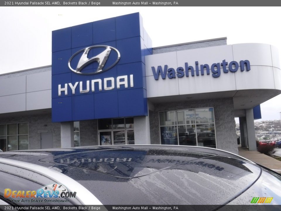 2021 Hyundai Palisade SEL AWD Becketts Black / Beige Photo #4