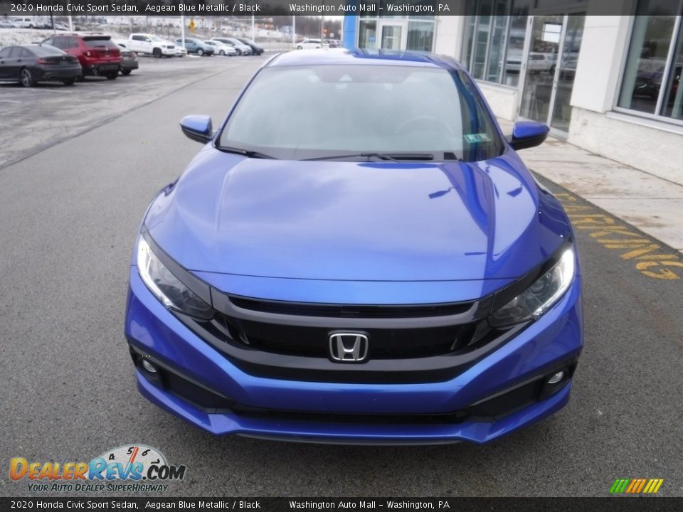 2020 Honda Civic Sport Sedan Aegean Blue Metallic / Black Photo #3